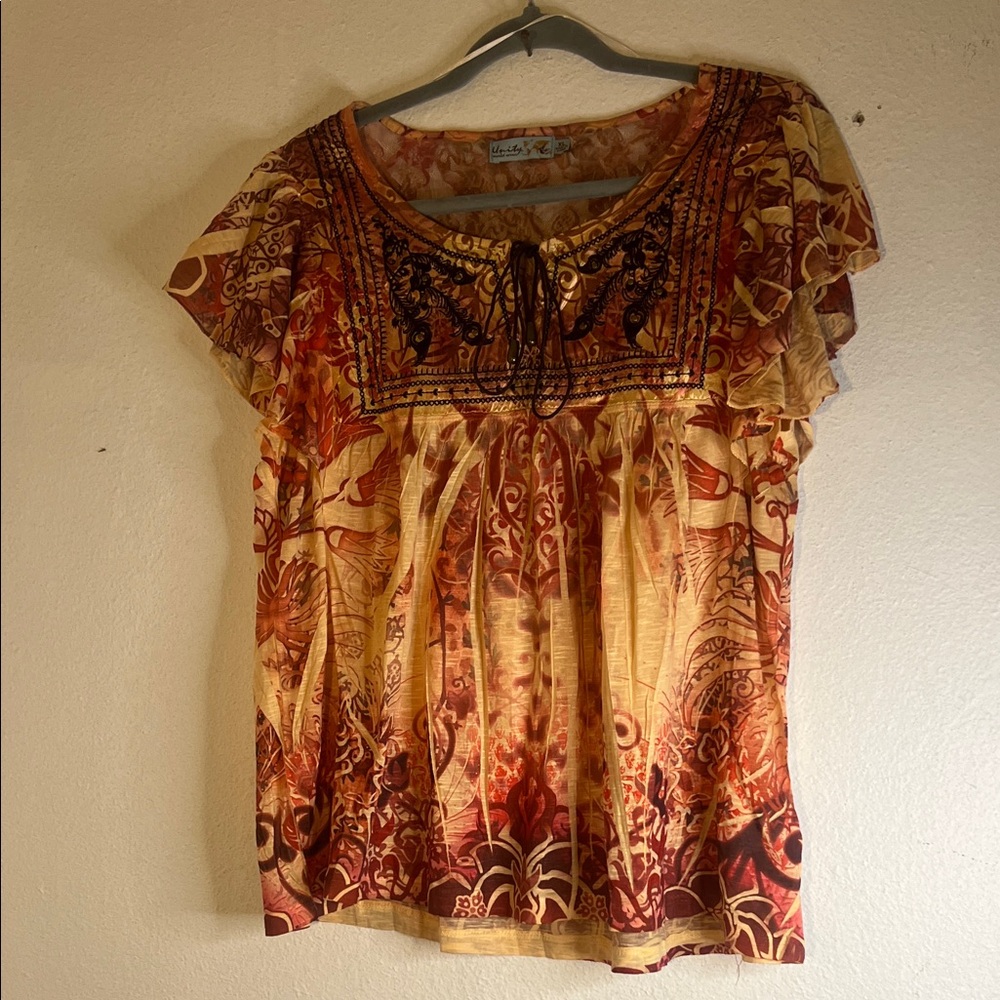 Unity World Wear Multicolor Patterned Top - Picture 9 of 9